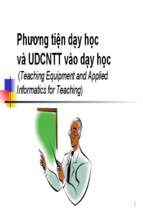 Bài giảng Phương tiện kỹ thuật dùng trong dạy học