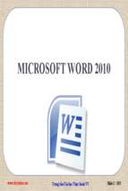 Bài giảng Microsoft word 2010 (TRÙNG)