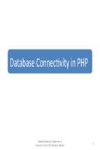 Lec28 (Database connectivity in PHP)