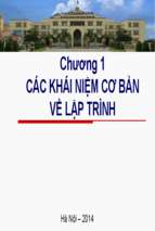 CSLT1C01 Cac khai niem co ban ve lap trinh