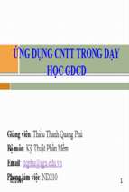 Bài giảng Ứng dụng công nghệ thông tin trong dạy học GDCD: Chương 1    Thiều Thanh Quang Phú