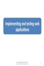 Lec 8 (implementation and testing web application)