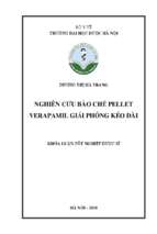 Nghiên cứu bào chế pellet verapamil giải phóng kéo dài