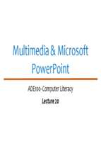 ADE Lecture 20 Multimedia