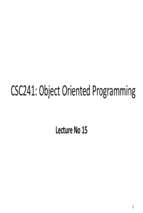 Object Oriented Programming (15)