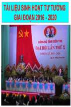 Tài liệu Sinh hoạt tư tưởng giai đoạn 2016   2020