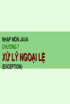 Bài giảng Nhập môn Java: Chương 7