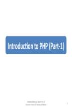 Lec24 (Introduction to PHP Part1)