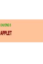 Bài giảng Nhập môn Java: Chương 5