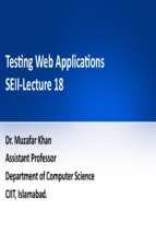 Lecture 18 CSC392 Dr  Muzafar Khan
