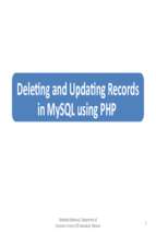 Lec31 (deleting, updating records in MySQL using PHP)