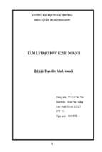 Tiểu luận: về Đạo đức kinh doanh    