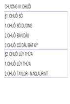 Giải tích 2Chuoi So
