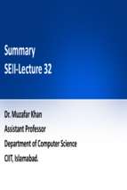 Lecture 32 CSC392 Dr  Muzafar Khan