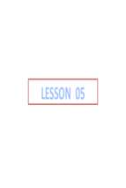 CSC441 Lesson 05