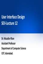 Lecture 12 CSC392 Dr  Muzafar Khan