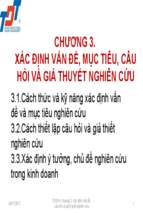 Chap3 Xac dinh van de   muc tieu   cau hoi   GTNC