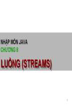 Bài giảng Nhập môn Java: Chương 8