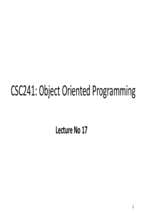 Object Oriented Programming (17)