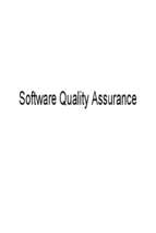 Software Quality Assurance