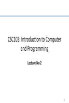 Computer and Programming (2)