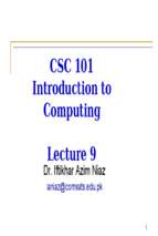 Lecture 9
