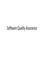 Lecture 29 Software Quality Assurance