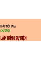 Bài giảng Nhập môn Java: Chương 6