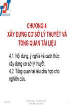 Chap4 Xay dung Co so ly thuyet va tong quan tai lieu