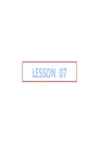CSC441 Lesson 07