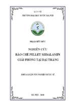 Nghiên cứu bào chế pellet mesalamin giải phóng tại đại tràng