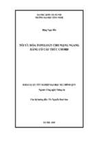 Khóa luận tối ưu hóa topology cho mạng ngang hàng có cấu trúc chord