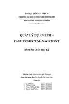 Báo cáo quản lý dự án epm – easy project management