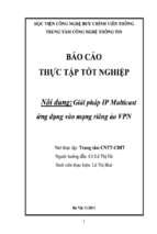 Báo cáo giải pháp ip multicast ứng dụng vào mạng riêng ảo vpn