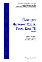 đề tài ứng dụng microsoft excel trong kinh tế  