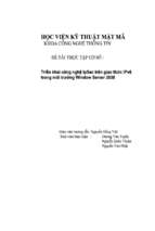 đề tài triển khai công nghệ ipsec trên giao thức ipv6 trong môi trường window server 2008