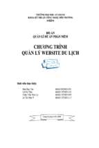 đồ án chương trình quản lý website du lịch