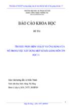 đề tài tìm hiểu về violet và ứng dụng của nó vào thiết kế một số bài giảng tin học 11