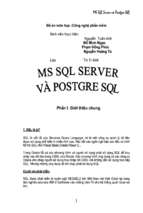 đề tài microsoft sql server và postgre sql