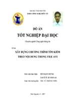 đồ án xây dựng chương trình tìm kiếm theo nội dung trong file avi