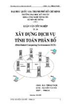 Luận văn xây dựng dịch vụ tính toán phân bố (distributed computing environment dce)