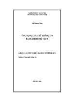 Khóa luận ứng dụng lưu trữ thông tin bằng chuỗi mã vạch