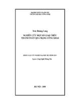 Khóa luận nghiên cứu một số giao thức thanh toán qua mạng công khai