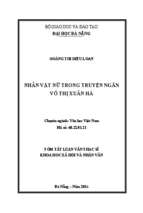 Văn học việt nam nhân vật nữ trong truyện ngắn võ thị xuân hà