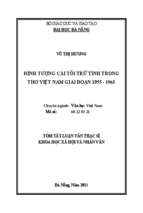 Văn học việt nam hình tượng cái tôi trữ tình trong thơ việt nam giai đoạn 1955   1965