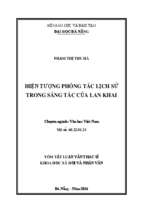 Văn học việt nam hiện tượng phóng tác lịch sử trong sáng tác của lan khai