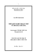 Văn học việt nam thế giới nghệ thuật thơ vũ hoàng chương