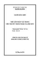 Văn học việt nam thế giới nhân vật trong tiểu thuyết trinh thám của phú đức