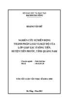 Văn học việt nam nghiên cứu sự biến động thành phần loài và mật độ của lớp giáp xác ở sông tiên, huyện tiên phước, tỉnh quảng nam