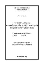 Văn học việt nam nghệ thuật tự sự của tiểu thuyết trung trung đỉnh qua lạc rừng và lính trận